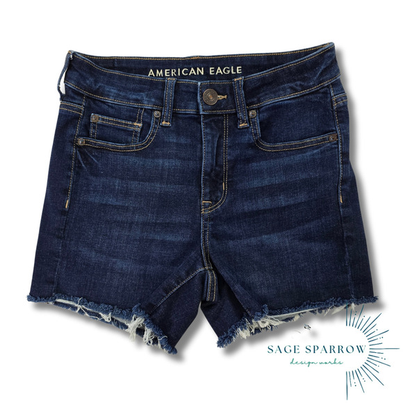 American Eagle Outfitters Pants - American Eagle Outfitters Women's Denim Shorts High Rise Stretch Sz 4